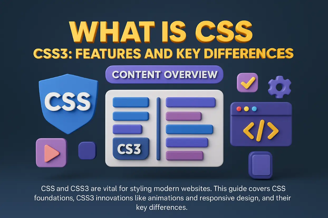 What is CSS | CSS3: Features and Key Differences - CSS Featured Image