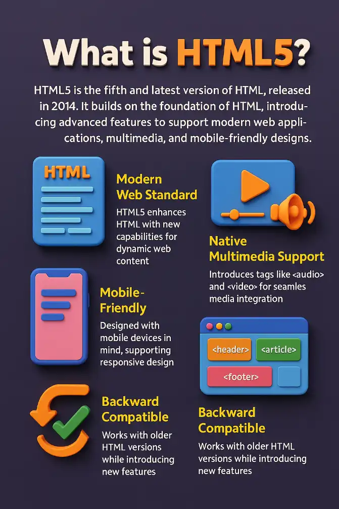 What is HTML5? - HTML Illustration