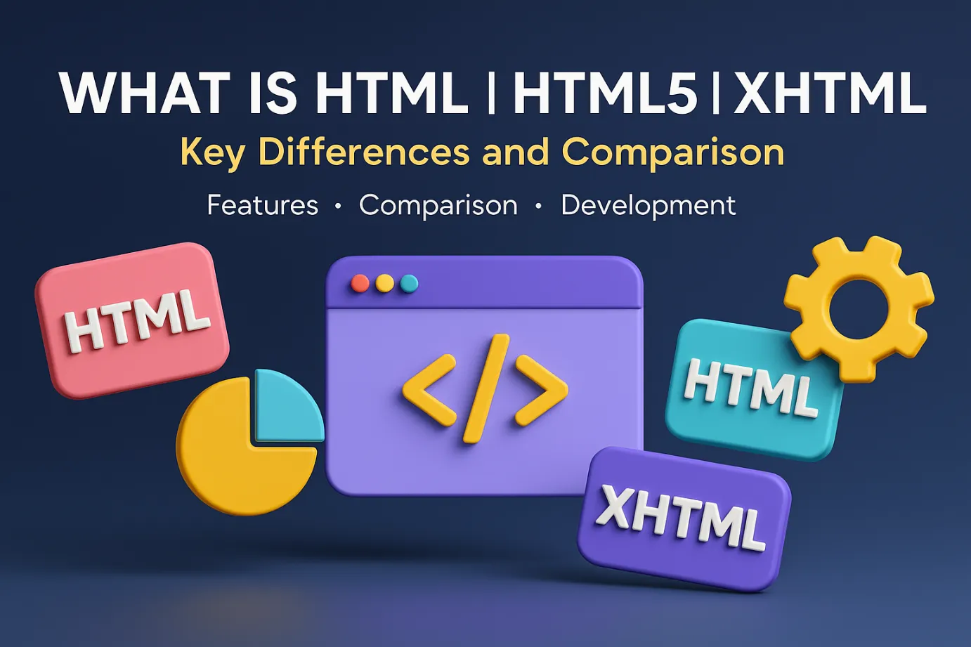 What is HTML | HTML5 | XHTML | Key Differences and Comparison - HTML Featured Image