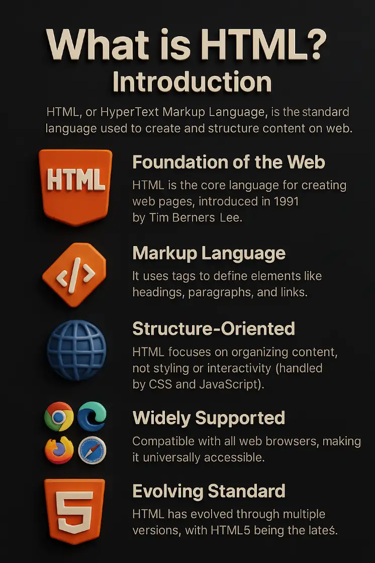 What is HTML? | Introduction - HTML Illustration