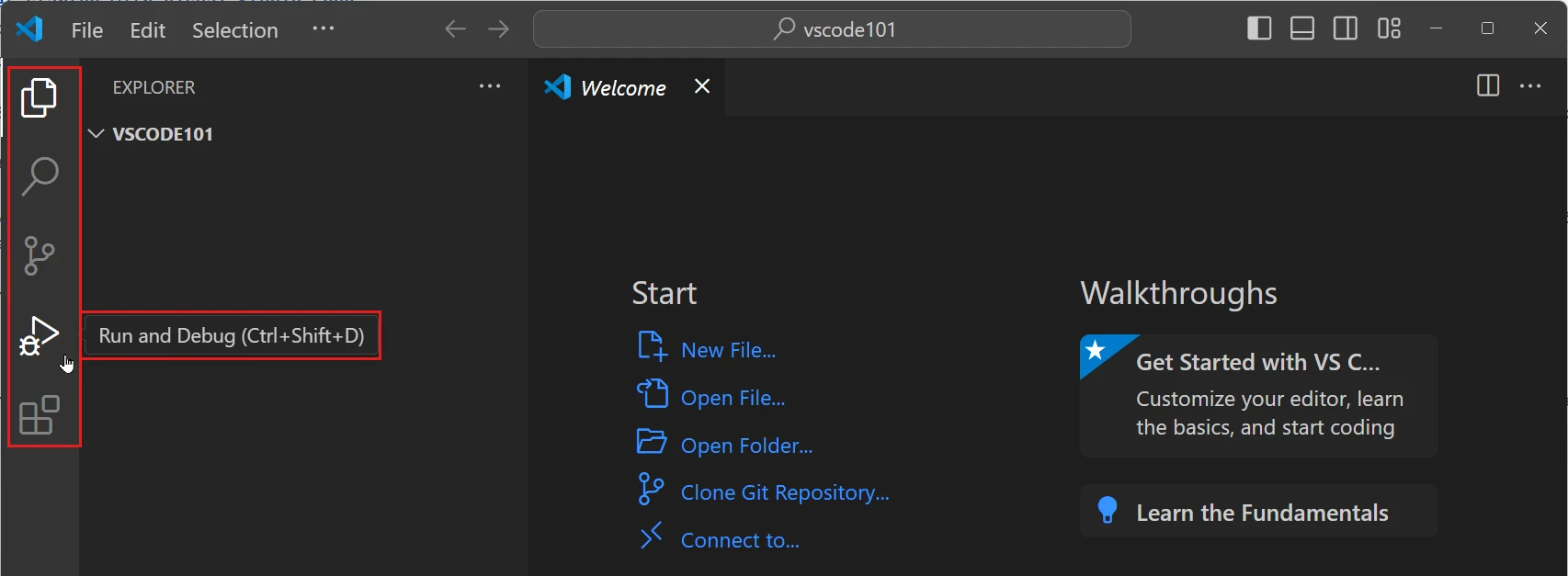Bullet point 2 in Explore the User Interface | Switch Between Views with the Activity Bar - VS Code