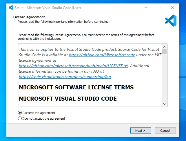 Bullet point 5 in Steps to Install Visual Studio Code on Windows : - VS Code