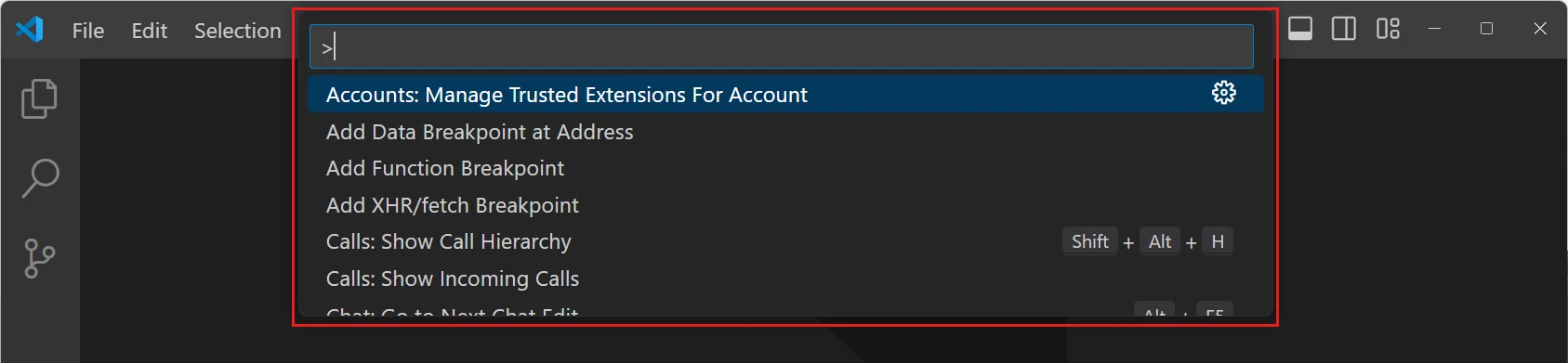 Bullet point 2 in Explore the User Interface | Access Commands with the Command Palette - VS Code